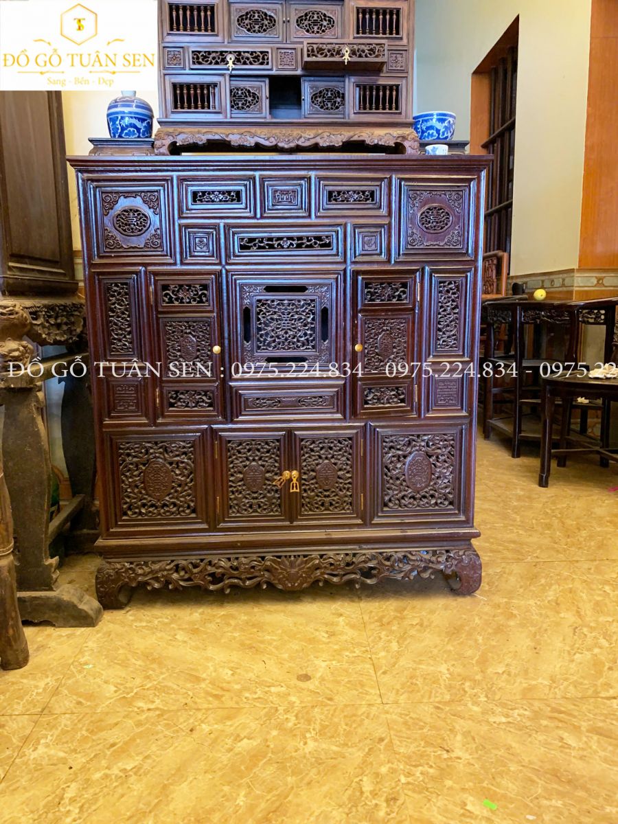 Thông tin kích thước tủ huế gỗ gụ